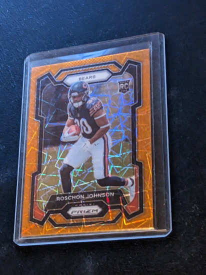 2023 Prizm Football Roschon Johnson #314 RC Rookie Card Orange Lazer BEARS