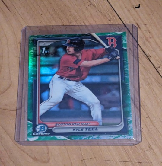 2024 Bowman Chrome KYLE TEEL - 1st Rookie Prospect Green Refractor RC/Rookie