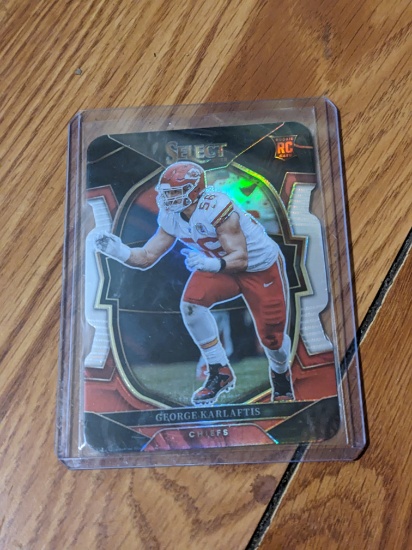 2022 Panini Select George Karlaftis Black and Red Die Cut Concourse Level RC #22