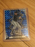 2022 Panini Mosaic Christian Yelich Blue Camo Prizm Card #113 Brewers