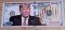 Donald Trump autographed replica 100 dollar bill with coa