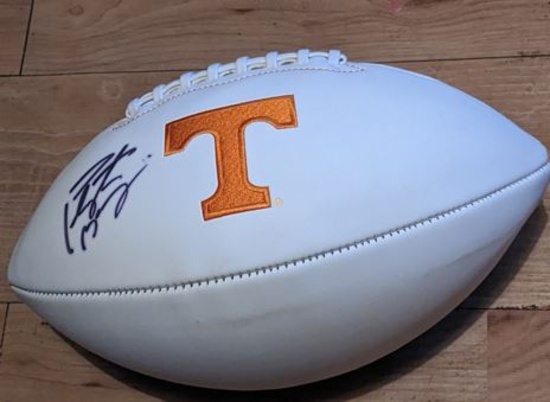 Autographed Peyton Manning football with coa