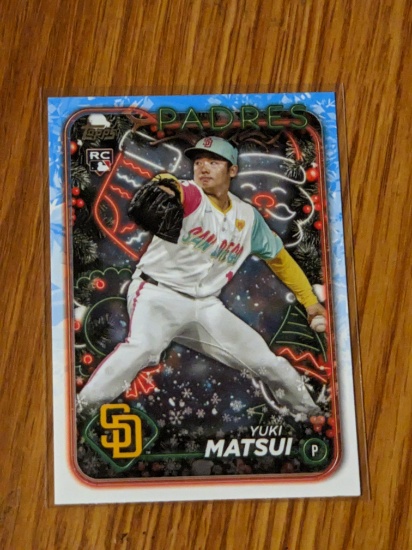 2024 Topps Holiday Baseball YUKI MATSUI ROOKIE CARD RC #H191 San Diego Padres