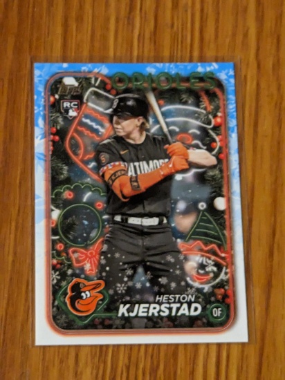 2024 Topps Holiday - Heston Kjerstad #H171 Blue holiday tree Topps Chrome