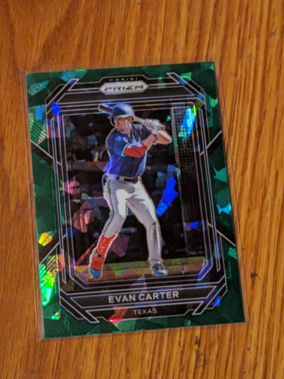 2023 Panini Prizm - Evan Carter #11 Green Ice Prizm (RC)