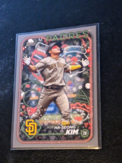 2024 Topps Holiday Baseball Ha-Seong Kim Glitter Parallel Padres #H189