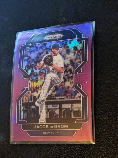 2022 Panini Prizm - Purple Prizm #27 Jacob deGrom - New York Mets