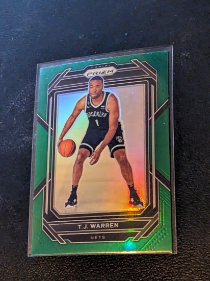 2022-23 Panini Prizm #220 T.J. Warren Green Brooklyn Nets