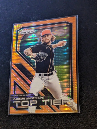 263/339 2024 Panini Prizm - Top Tier Carson Whisenhunt #8 Orange Pulsar Prizm RC/Rookie