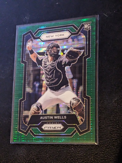 05/25 2024 Panini Prizm #193 Austin Wells Pulsar green