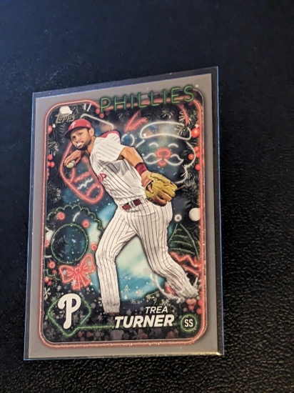 2024 TOPPS HOLIDAY SILVER GLITTER #H43 TREA TURNER