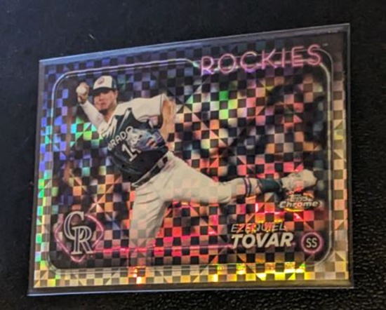 Ezequiel Tovar 2024 Topps Chrome X-Fractors #105 Colorado Rockies