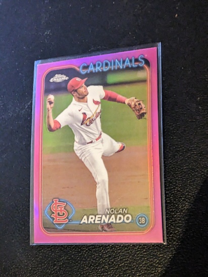 2024 Topps Chrome Nolan Arenado #215 Pink Refractor - Cardinals
