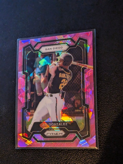 2024 Panini Prizm #111 J.D. Gonzalez - Pink Cracked Ice Prizm Baseball Padres