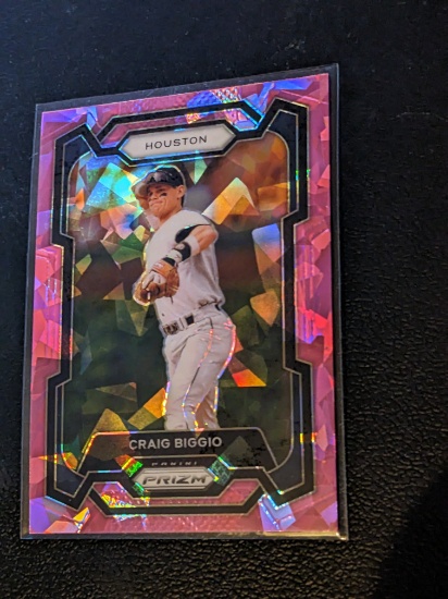2024 Panini Prizm #123 Craig Biggio Pink Ice Prizm