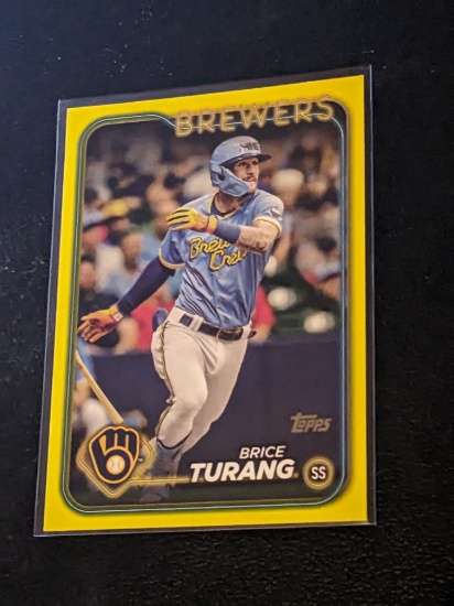 2024 Topps #570 Brice Turang Yellow