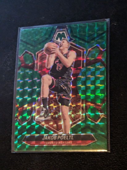 2023-24 Panini Mosaic - Jakob Poeltl Green Mosaic Prizm #116 - Toronto Raptors