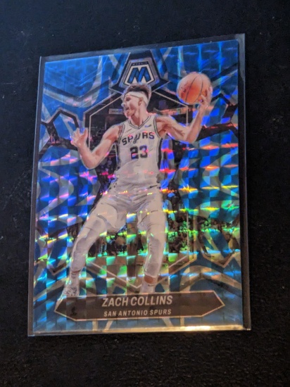 2023 Panini Mosaic #97 Zach Collins Blue Reactive Mosaic Prizm