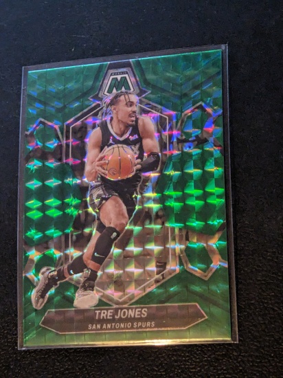 2023-24 Panini Mosaic - Tre Jones Green Mosaic #172 - San Antonio Spurs