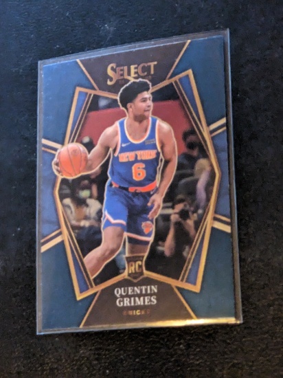 Quentin Grimes 2021-22 Panini Select Premier Level Blue RC/Rookie
