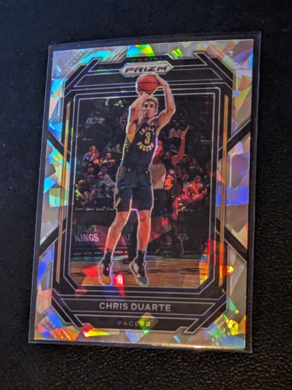 2022-23 Panini Prizm CHRIS DUARTE Silver Cracked Ice #99 Indiana Pacers