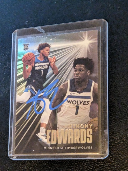 Anthony Edwards rc autographed card w/coa