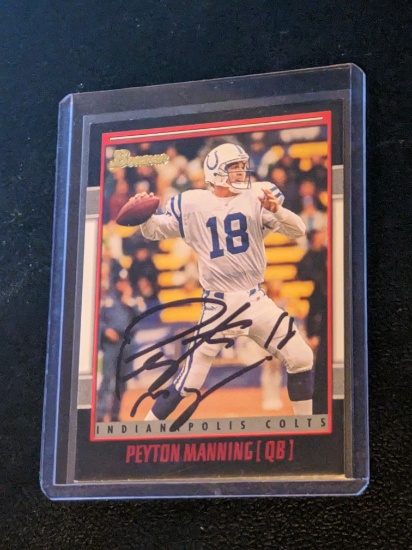 Peyton Manning autographed card w/coa