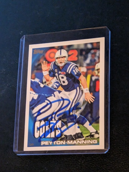Peyton Manning autographed card w/coa