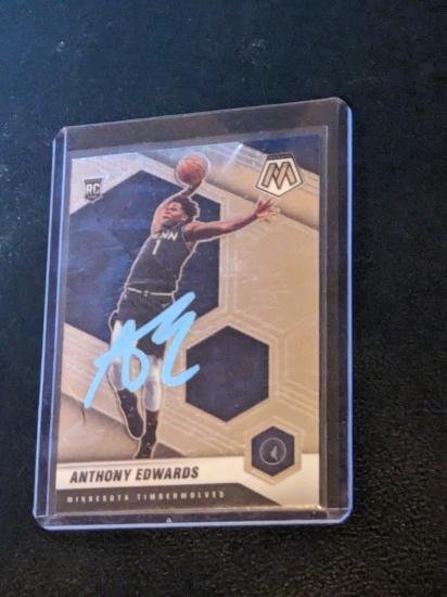 Anthony Edwards RC/Rookie autographed card w/coa