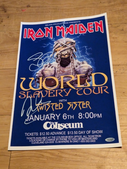 Dave Murray and Steve Harris Signed Photo 11x17 with coa