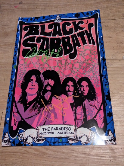 Geezer Butler and Tony Iommi Signed Photo 11x17 with coa