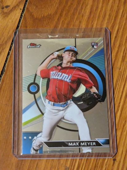 2022 Topps Finest #37 Max Meyer RC Miami Marlins