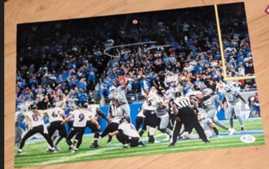 Justin Tucker Signed Autographed 11X17 Photo with coa