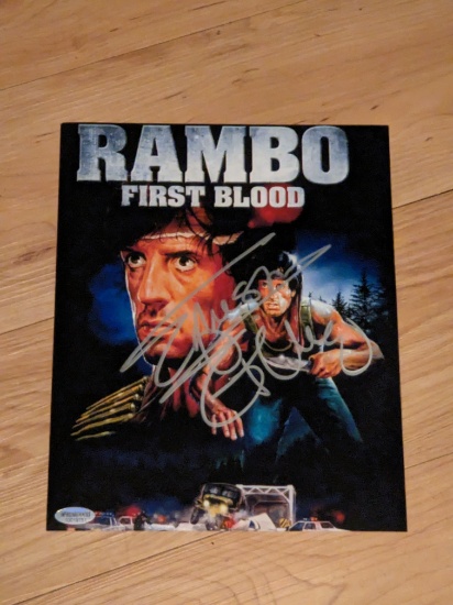 Slyvester Stallone autographed 8x10 photo with coa