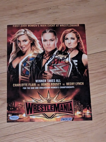 Ronda Rousey "The Baddest Woman on the Planet" autographed 8x10 photo with coa