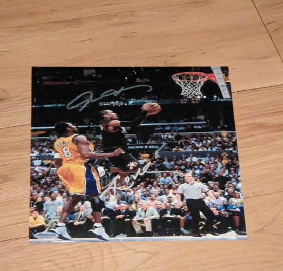 Kobe Bryant and Allen Iverson autographed 8x10 photo with coa