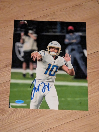 Justin Herbert autographed 8x10 photo with coa