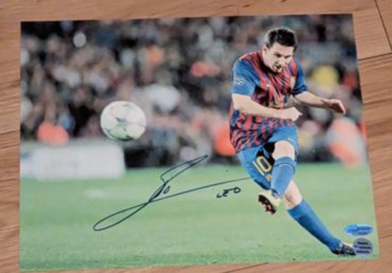 MESSI SIGNED autographed 8x10 photo with coa