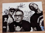 BLINK 182 autographed 8x10 photo with coa