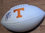 Autographed Peyton Manning football with coa
