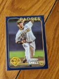 2024 Topps #460 Blake Snell Black Foil San Diego Padres Los Angeles Dodgers
