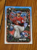 2024 Topps Holiday - Max Meyer #H106 Blue Holiday Tree
