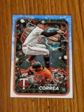 2024 Topps Holiday CARLOS CORREA Blue Parallel Insert