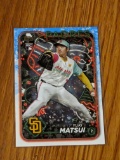 2024 Topps Holiday Baseball YUKI MATSUI ROOKIE CARD RC #H191 San Diego Padres