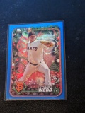2024 Topps Holiday Logan Webb Blue Metallic Glitter #H122 San Francisco Giants