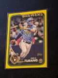 2024 Topps #570 Brice Turang Yellow