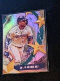 Julio Rodriguez 2025 Topps Series 1 Stars Of MLB Holo Foil Insert Card #SMLB-5