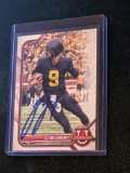 JJ Mccarthy autographed card w/coa