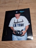 Donald Trump Signed NY Yankees baseball Photo 8x10 with coa