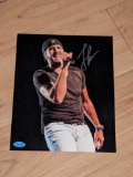 luke bryan autographed 8x10 photo with coa